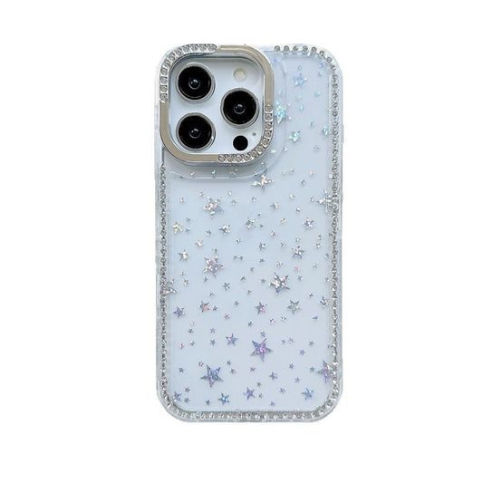 Luxury Sparkling Starry Electroplated Phone Case – Soft Edge, Hard Back (TPU + PU)