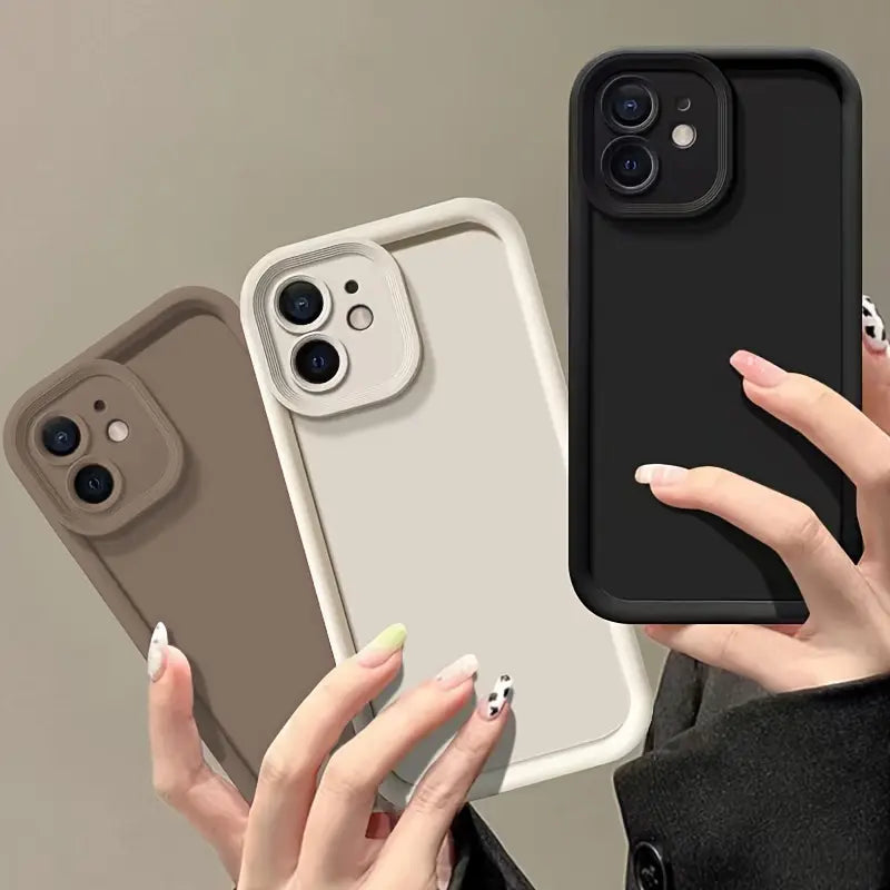 Dopamine Color TPU Soft Phone Case Suitable for Iphone Models 11 to 16 – Full Protection & Anti-Slip Korean Minimalist Style