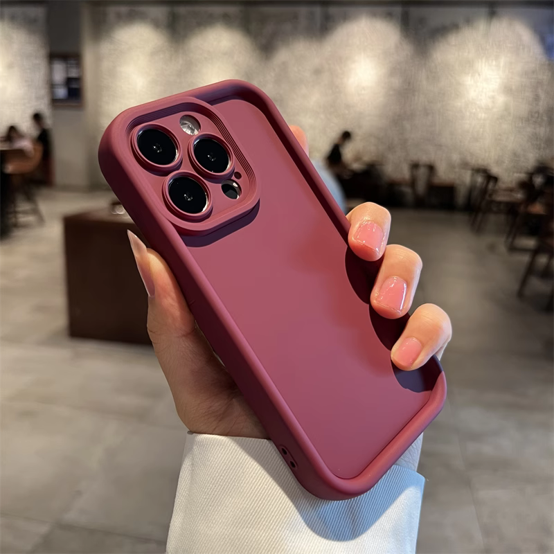 Dopamine Color TPU Soft Phone Case Suitable for Iphone Models 11 to 16 – Full Protection & Anti-Slip Korean Minimalist Style