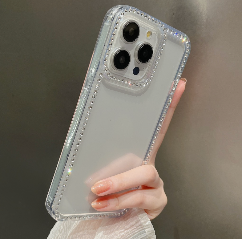 Luxury Clear TPU Diamond Case – Shockproof Transparent Phone Cover