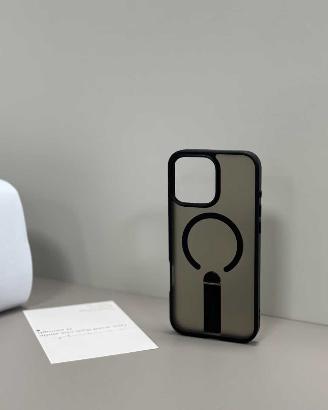 [🔥NEW]  Magnetic Stand Skin-Feel Phone Case – TPU+PC with Aluminum Alloy Kickstand & Strong 2300 Gauss Magnet